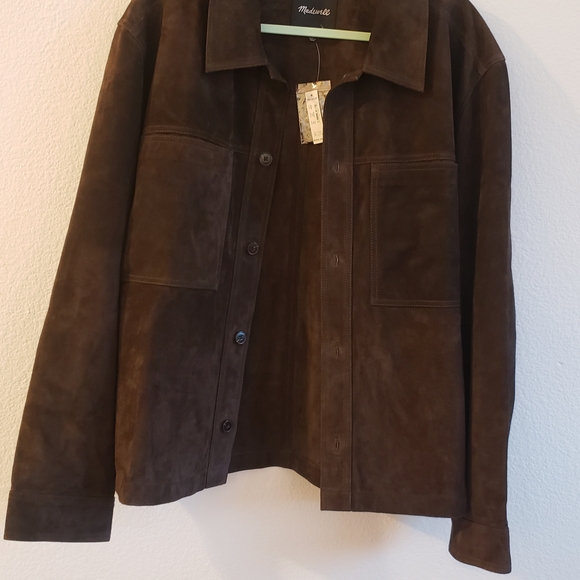Madewell genuine calf Suede leather shirt Jacket brand new with original tags